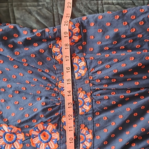 🌸 Boden | Navy Flossie Embroidered Midi| Sz 18| Sold Out, Cotton, Lined 🌸 - Picture 4 of 9